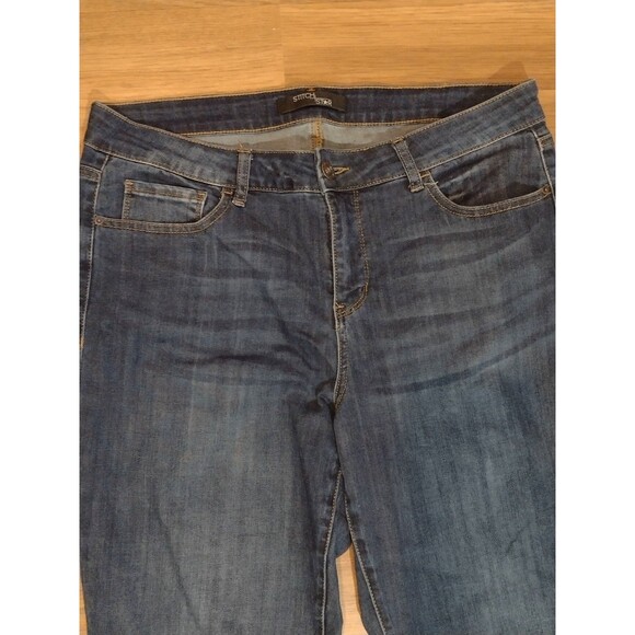 STITCH STAR JEANS Women's 14 Embroidered Floral Boho Cropped 34x24 - Picture 4 of 10